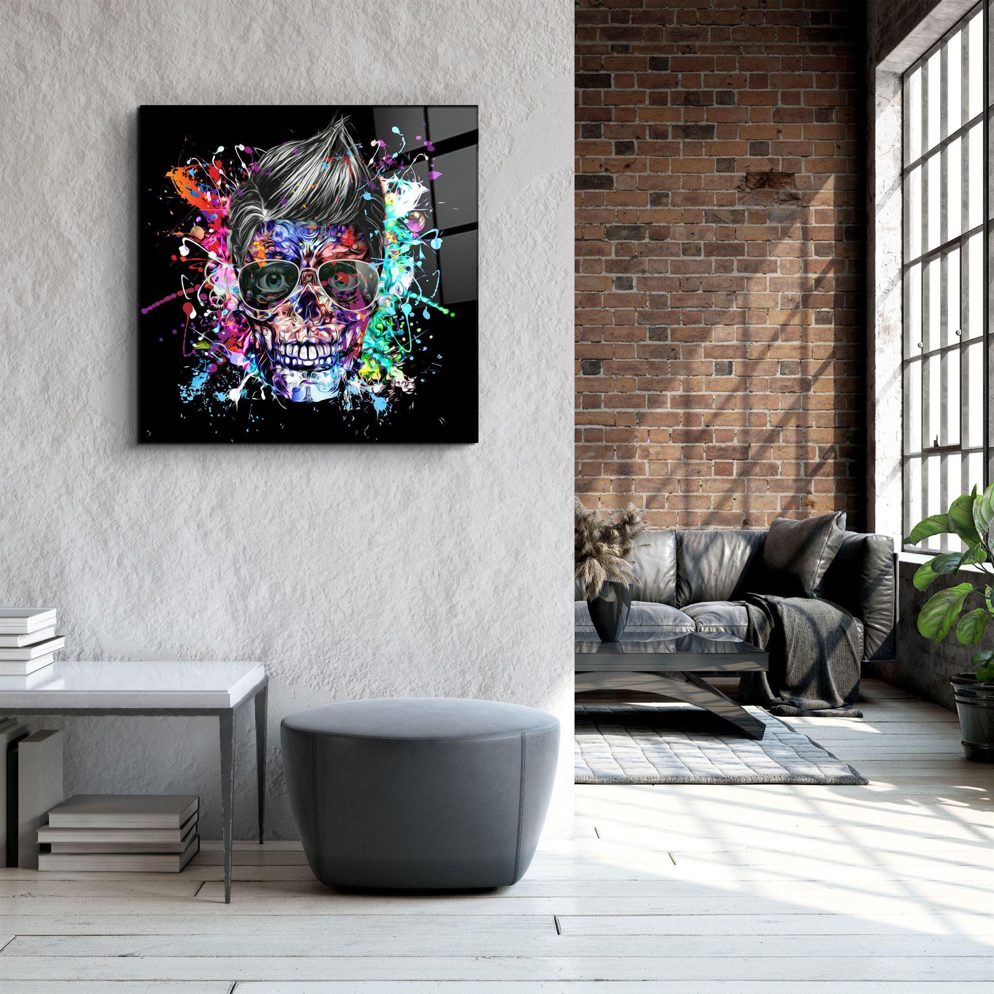 ・"Skulla2"・Glass Wall Art - ArtDesigna Glass Printing Wall Art