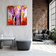 ・"Elepurple"・Glass Wall Art - ArtDesigna Glass Printing Wall Art