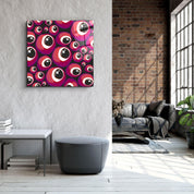 ・"Red Eyes"・Glass Wall Art - ArtDesigna Glass Printing Wall Art