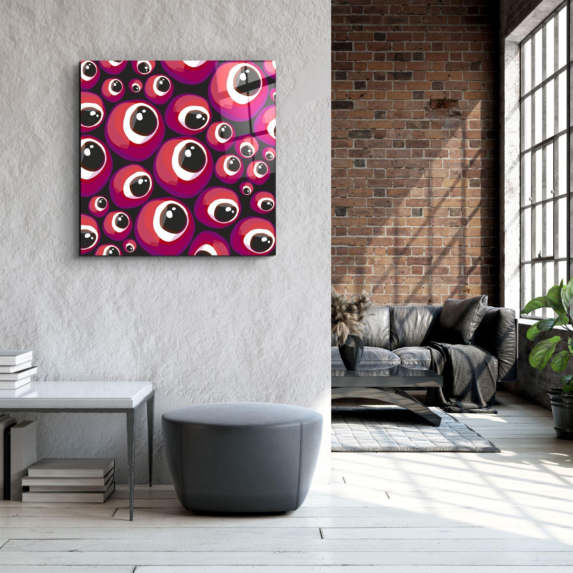 ・"Red Eyes"・Glass Wall Art - ArtDesigna Glass Printing Wall Art