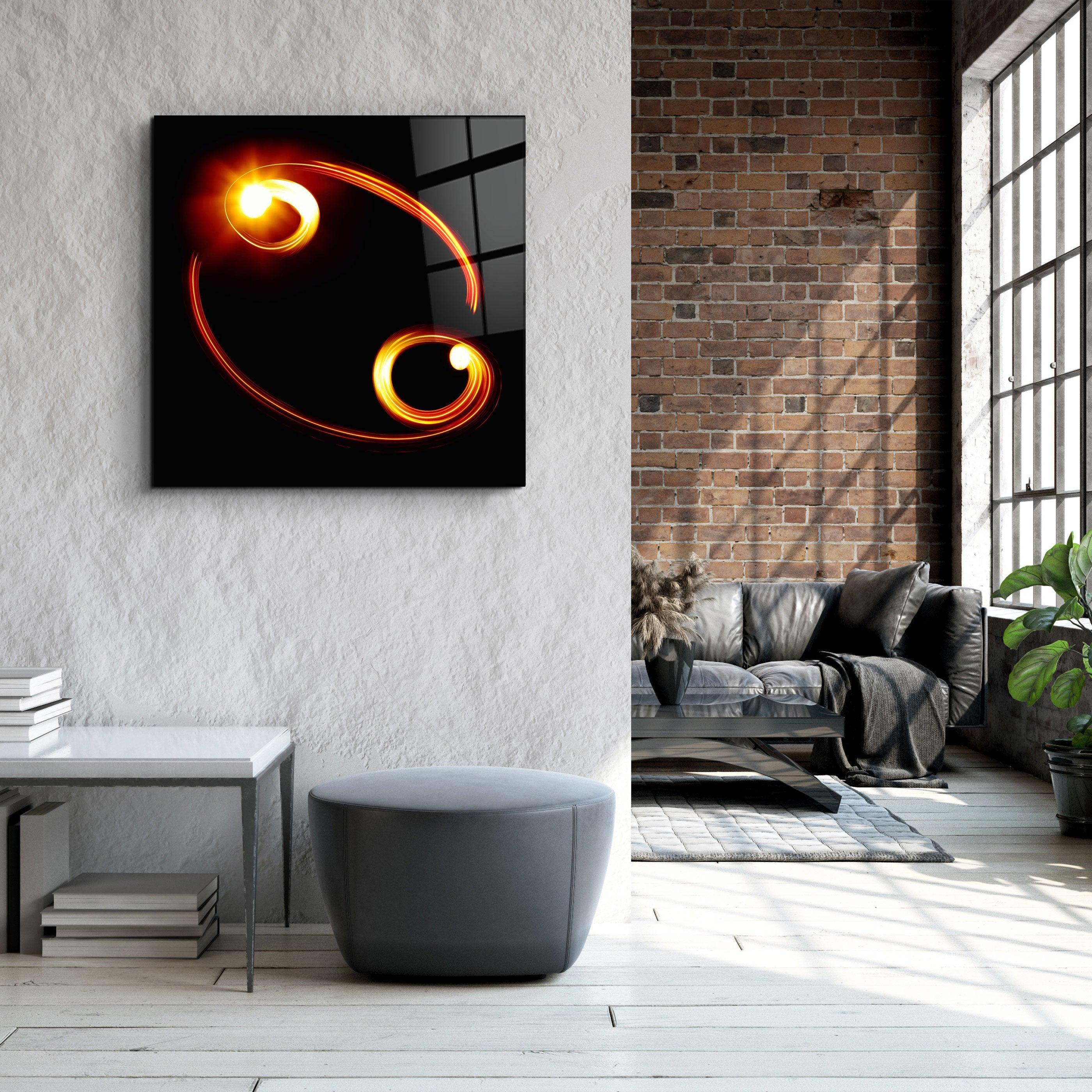 ."Cancer Zodiac Symbol". Glass Wall Art - ArtDesigna Glass Printing Wall Art