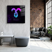 ."Zodiac V2 - Aries". Glass Wall Art - ArtDesigna Glass Printing Wall Art