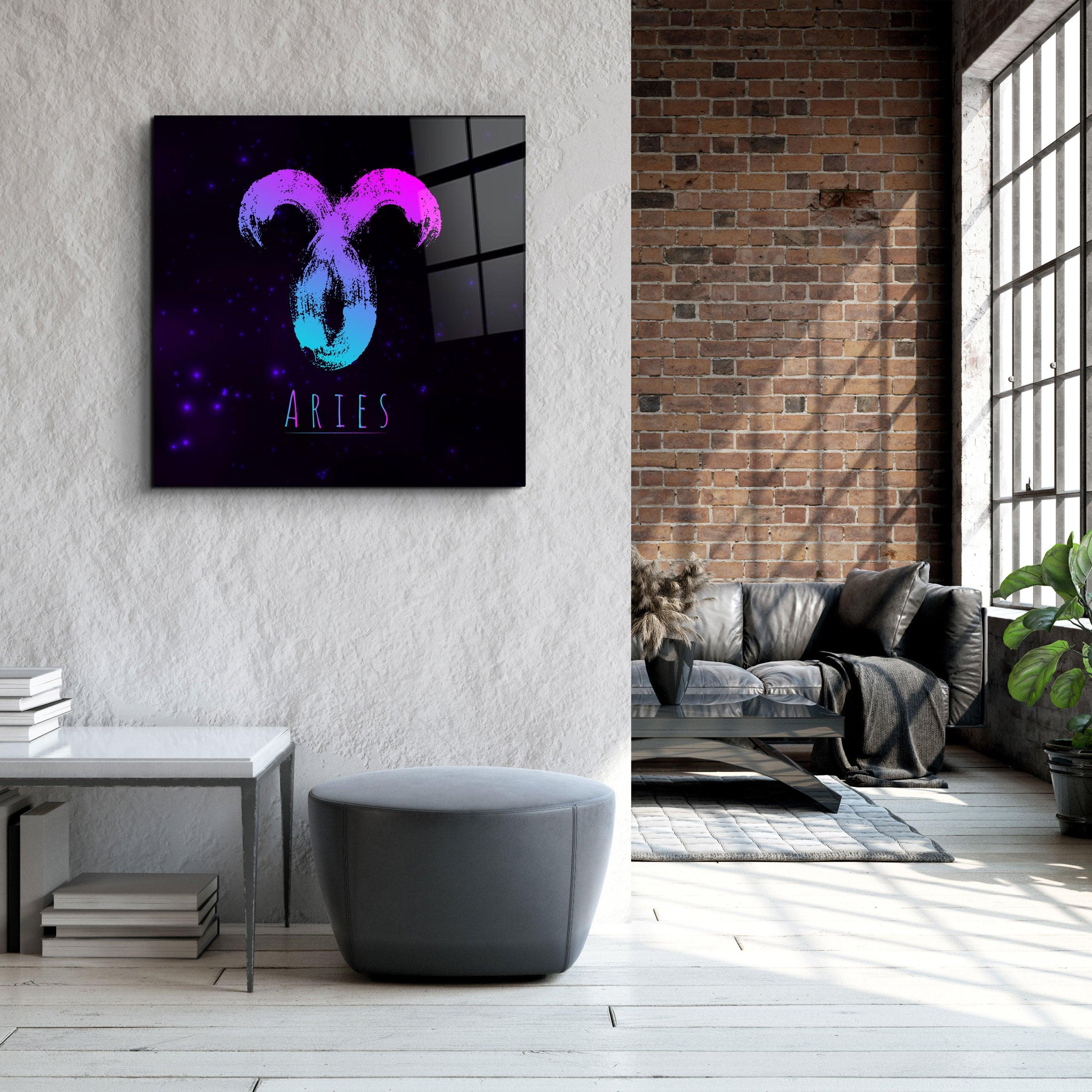."Zodiac V2 - Aries". Glass Wall Art - ArtDesigna Glass Printing Wall Art
