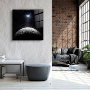 ・"Moon and Earth"・Glass Wall Art - ArtDesigna Glass Printing Wall Art