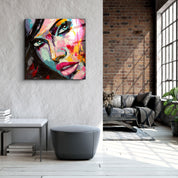 ・"Abstract Woman Portrait V2"・Glass Wall Art - ArtDesigna Glass Printing Wall Art