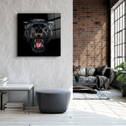 ・"Wild Panther"・Glass Wall Art - ArtDesigna Glass Printing Wall Art