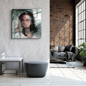 ・"Abstract Woman Oil Painting"・Glass Wall Art - ArtDesigna Glass Printing Wall Art