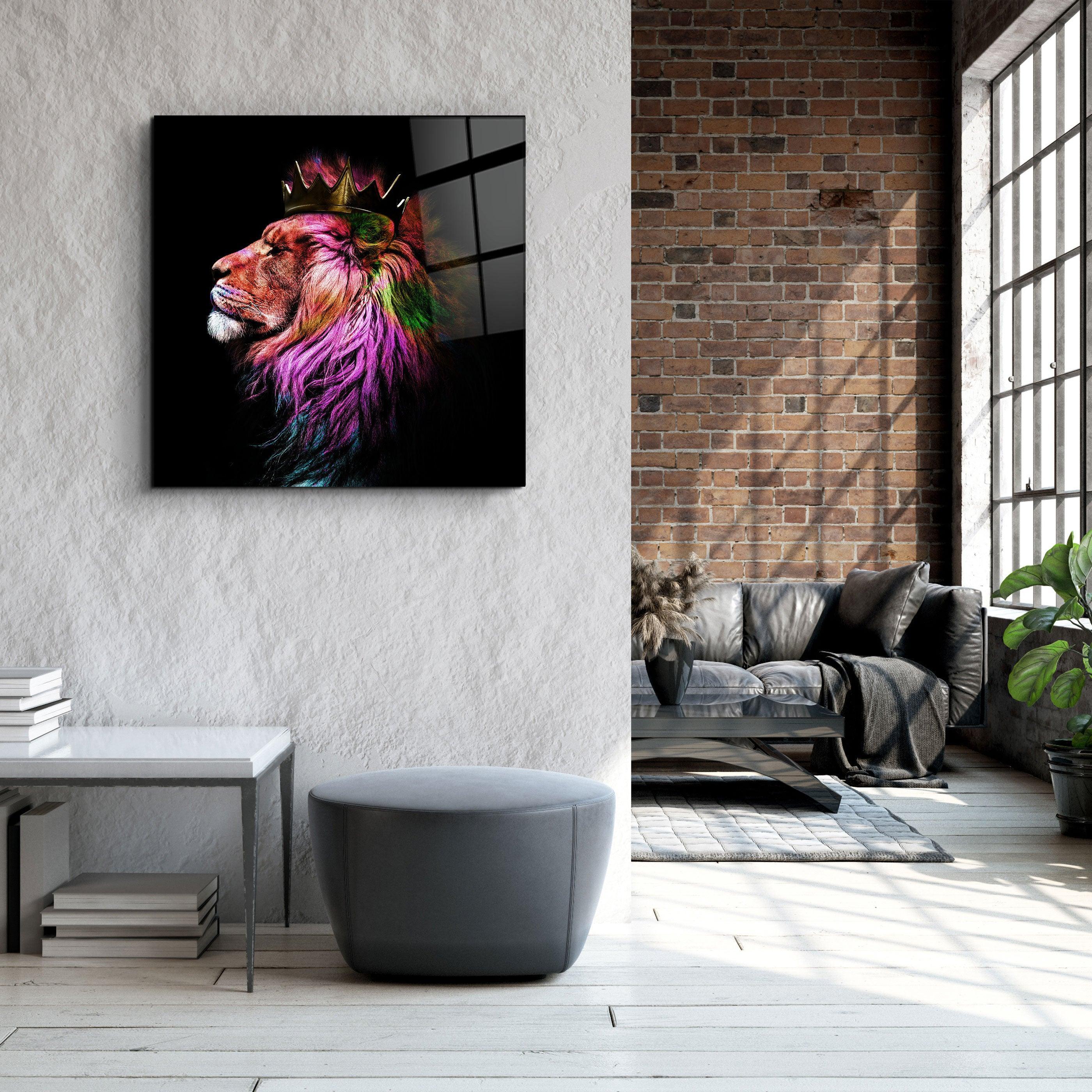 The King | Designer's Collection Glass Wall Art - Artdesigna