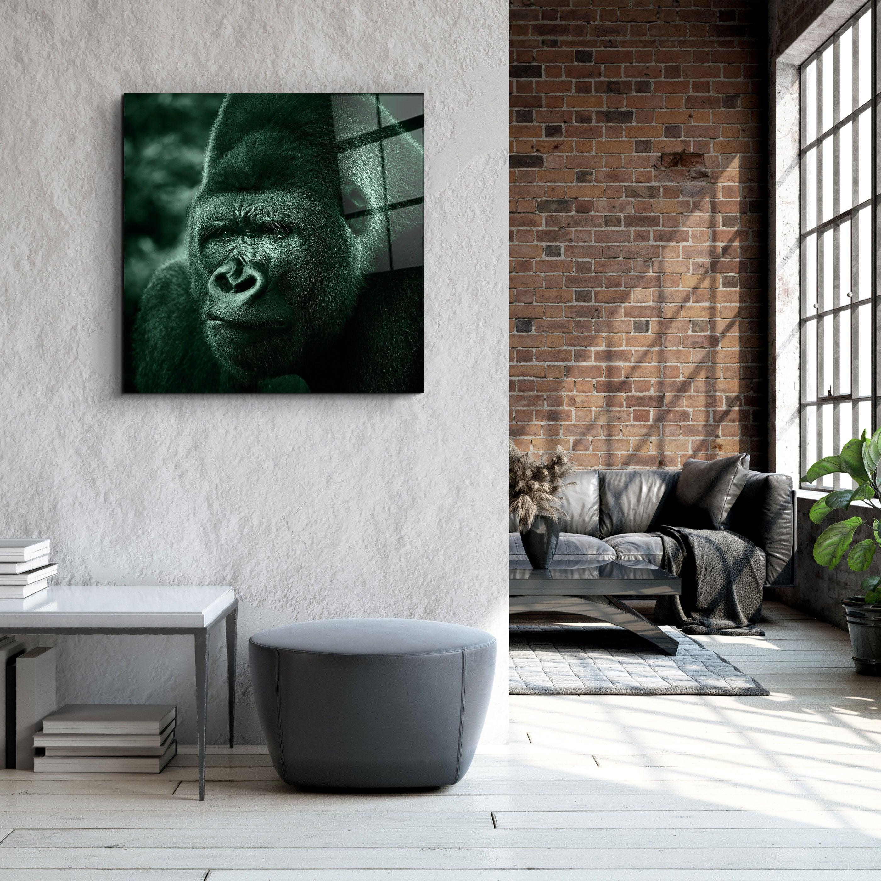 ・"Gorilla"・Glass Wall Art - ArtDesigna Glass Printing Wall Art