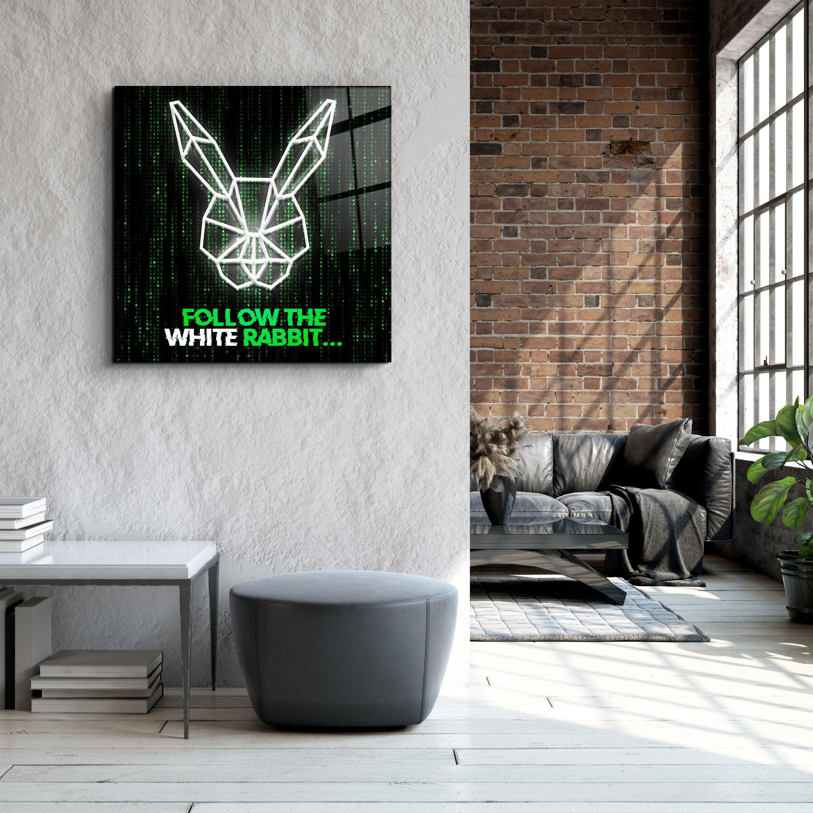 ・"Follow the Rabbit"・Glass Wall Art - ArtDesigna Glass Printing Wall Art
