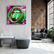 ・"The Green Pill For a Fun"・Glass Wall Art - ArtDesigna Glass Printing Wall Art