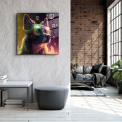 ."Spy Dog". Secret World Collection Glass Wall Art - ArtDesigna Glass Printing Wall Art