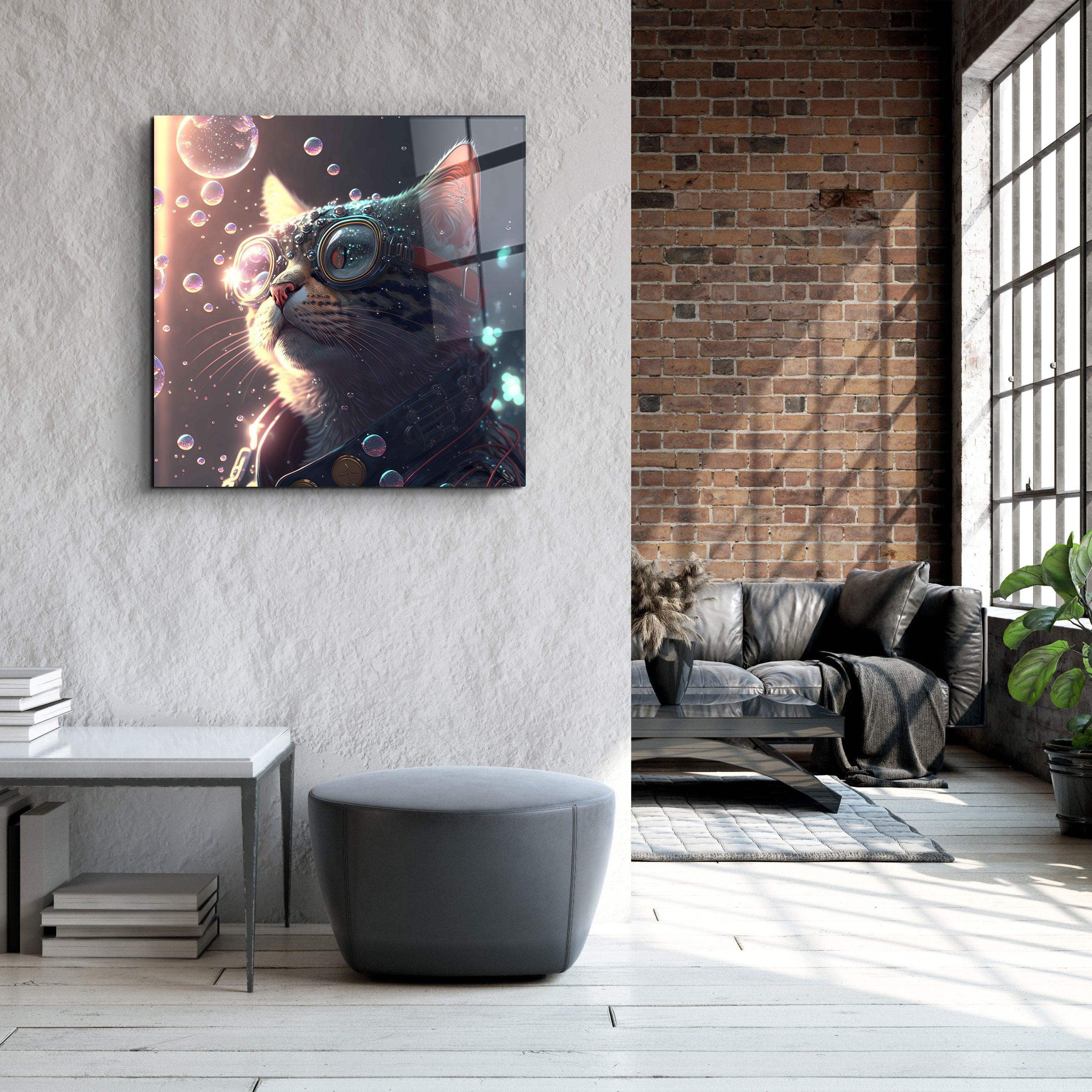 ."Thinker". Secret World Collection Glass Wall Art - ArtDesigna Glass Printing Wall Art