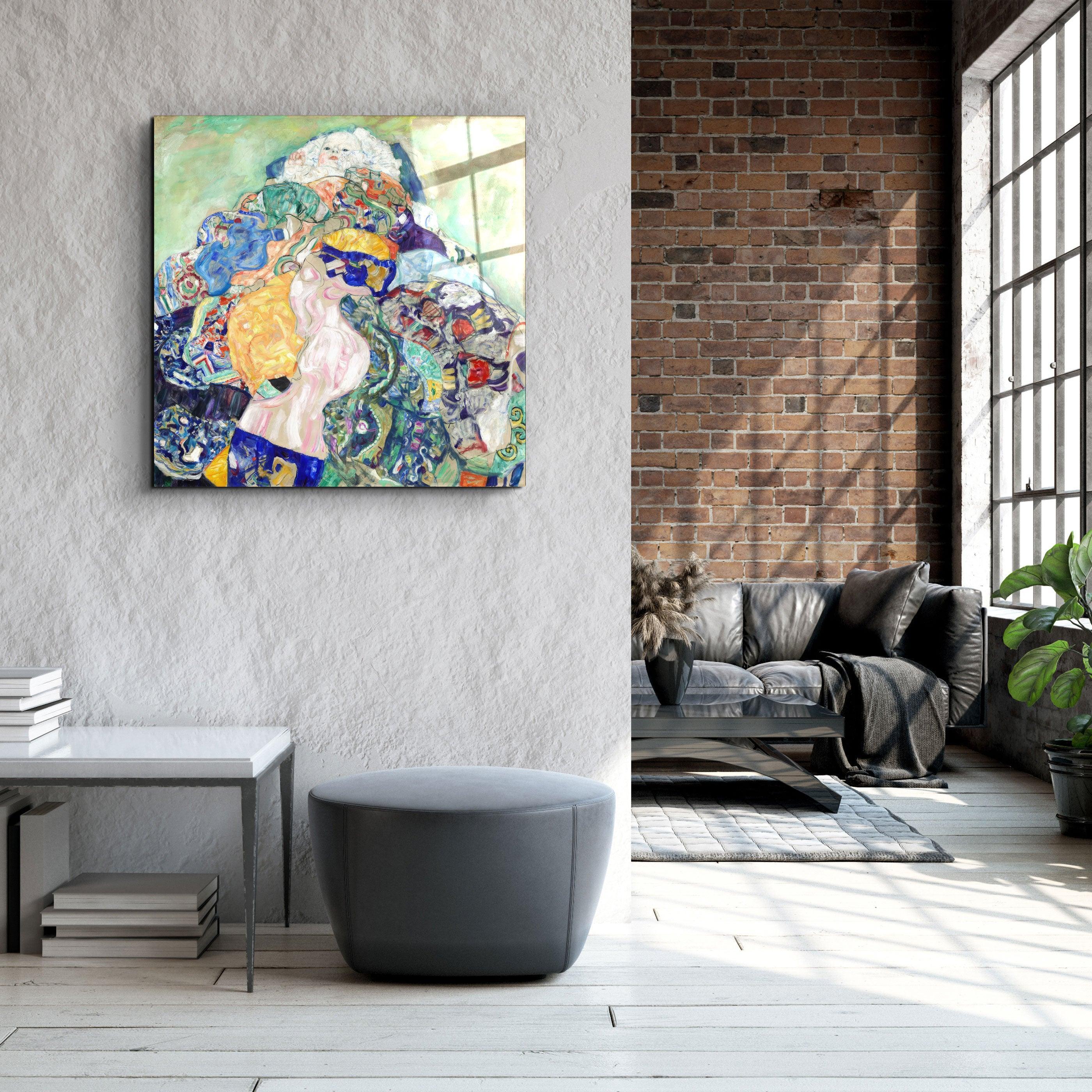 ."Baby (Cradle)by Gustav Klimt (1917–1918) .". Glass Wall Art - ArtDesigna Glass Printing Wall Art