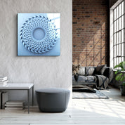 ."Abstract Circular Knitting". Designer's Collection Glass Wall Art - ArtDesigna Glass Printing Wall Art