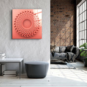 ."Abstract Circular Knitting V3". Designer's Collection Glass Wall Art - ArtDesigna Glass Printing Wall Art