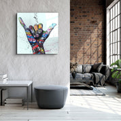 ."Hang Loose". Designer's Collection Glass Wall Art - ArtDesigna Glass Printing Wall Art