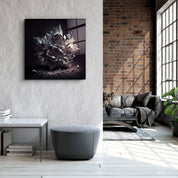 ."Amethyst - White". Designer's Collection Glass the Wood Art - ArtDesigna Glass Printing Wall Art