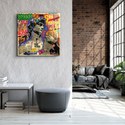 ."Statue Pop Art". Designer's Collection Glass Wall Art - ArtDesigna Glass Printing Wall Art
