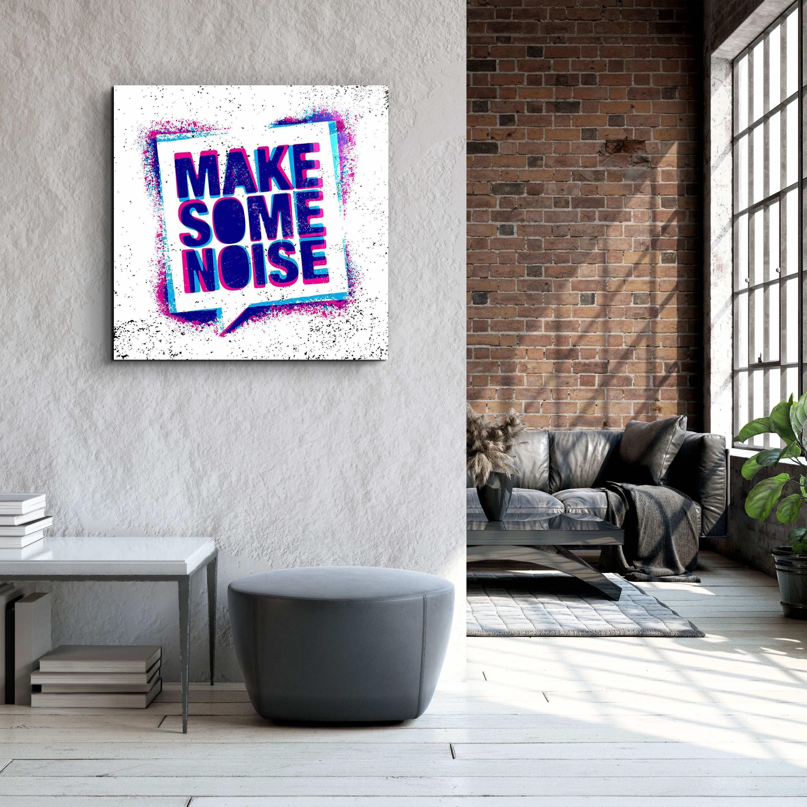 ."Make Some Noise". Designer's Collection Glass Wall Art - ArtDesigna Glass Printing Wall Art