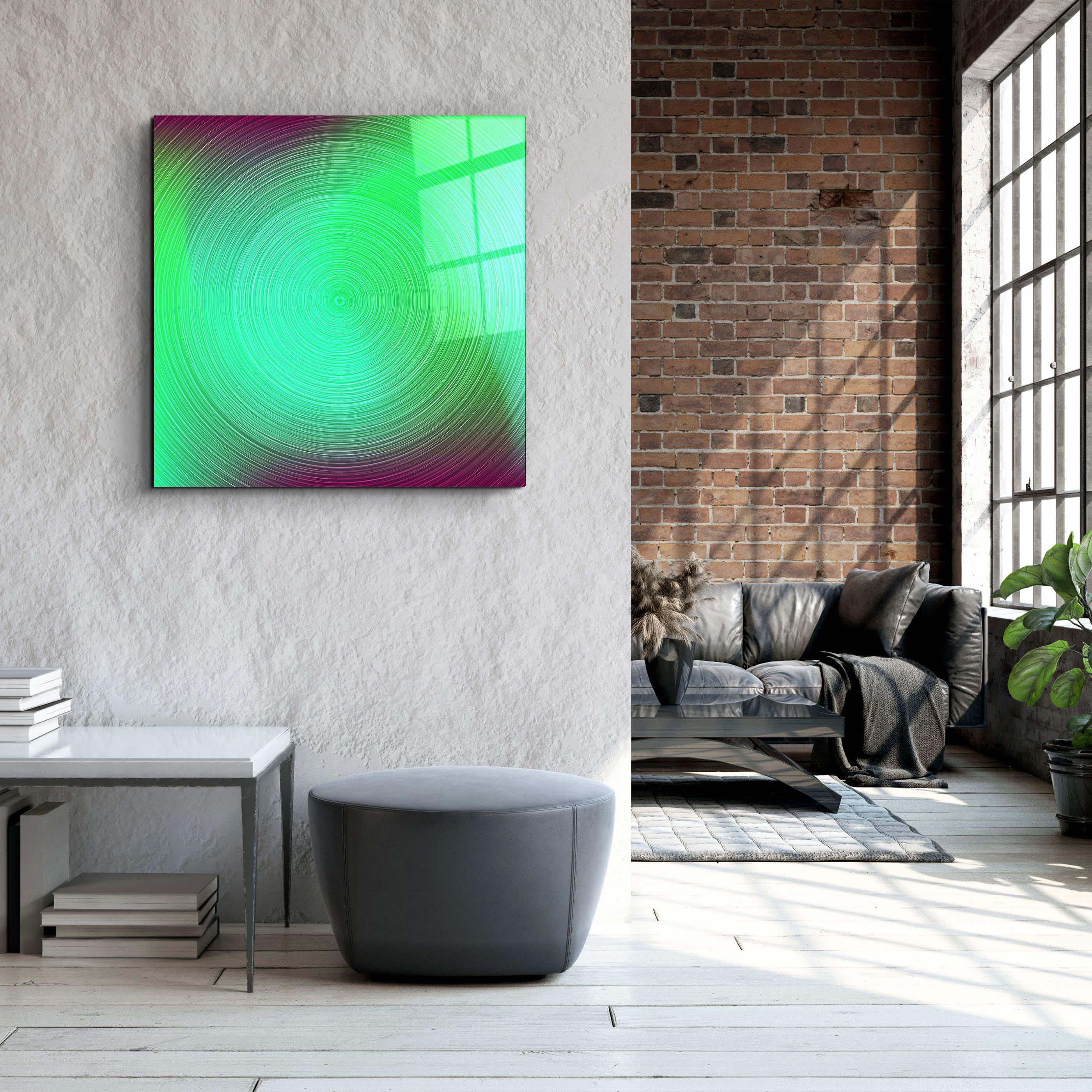 ."Green Hypnosis". Designer's Collection Glass Wall Art - ArtDesigna Glass Printing Wall Art
