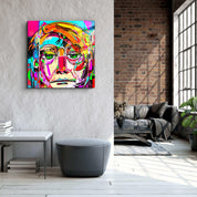 ."Face Illustration-Abstract". Designer's Collection Glass Wall Art - ArtDesigna Glass Printing Wall Art