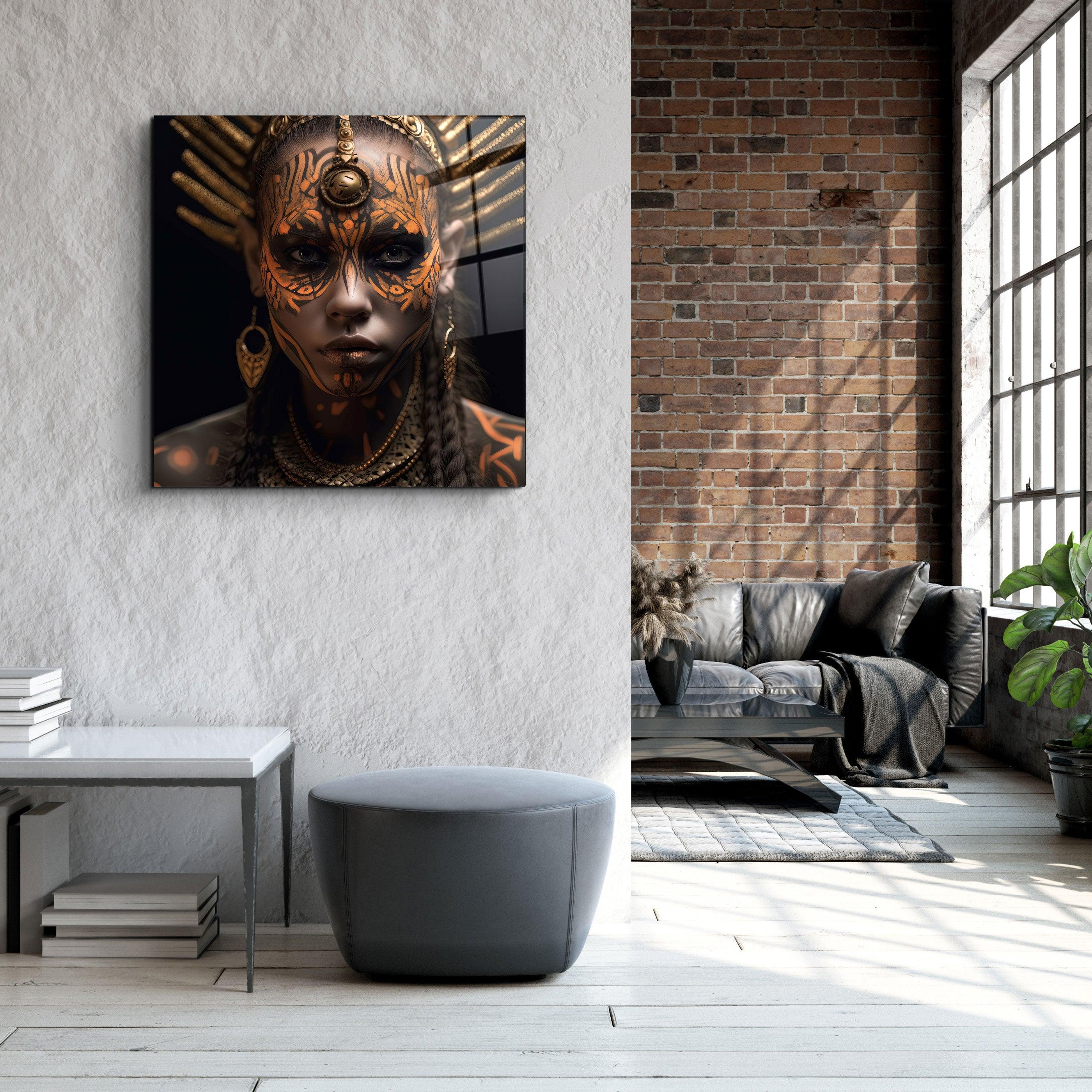 ."Woman Warriors 2". Secret World Collection Glass Wall Art - ArtDesigna Glass Printing Wall Art