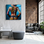 ."Tattooed v1". Designer's Collection Glass Wall Art - ArtDesigna Glass Printing Wall Art