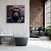 ."Bear Monkey". Designers Collection Glass Wall Art - ArtDesigna Glass Printing Wall Art