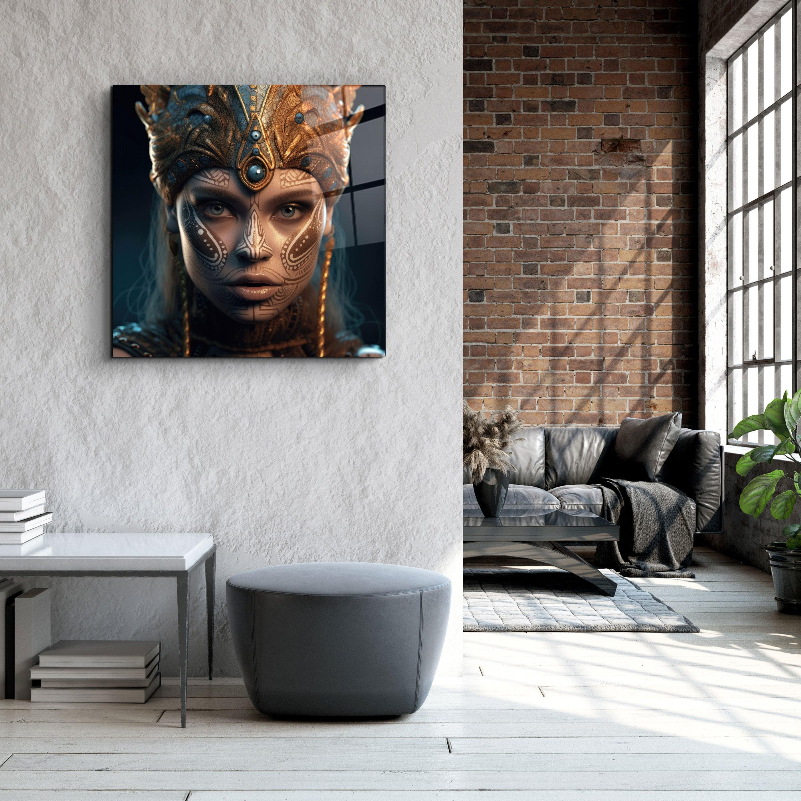 ."Woman Warrior 3". Secret World Collection Glass Wall Art - ArtDesigna Glass Printing Wall Art