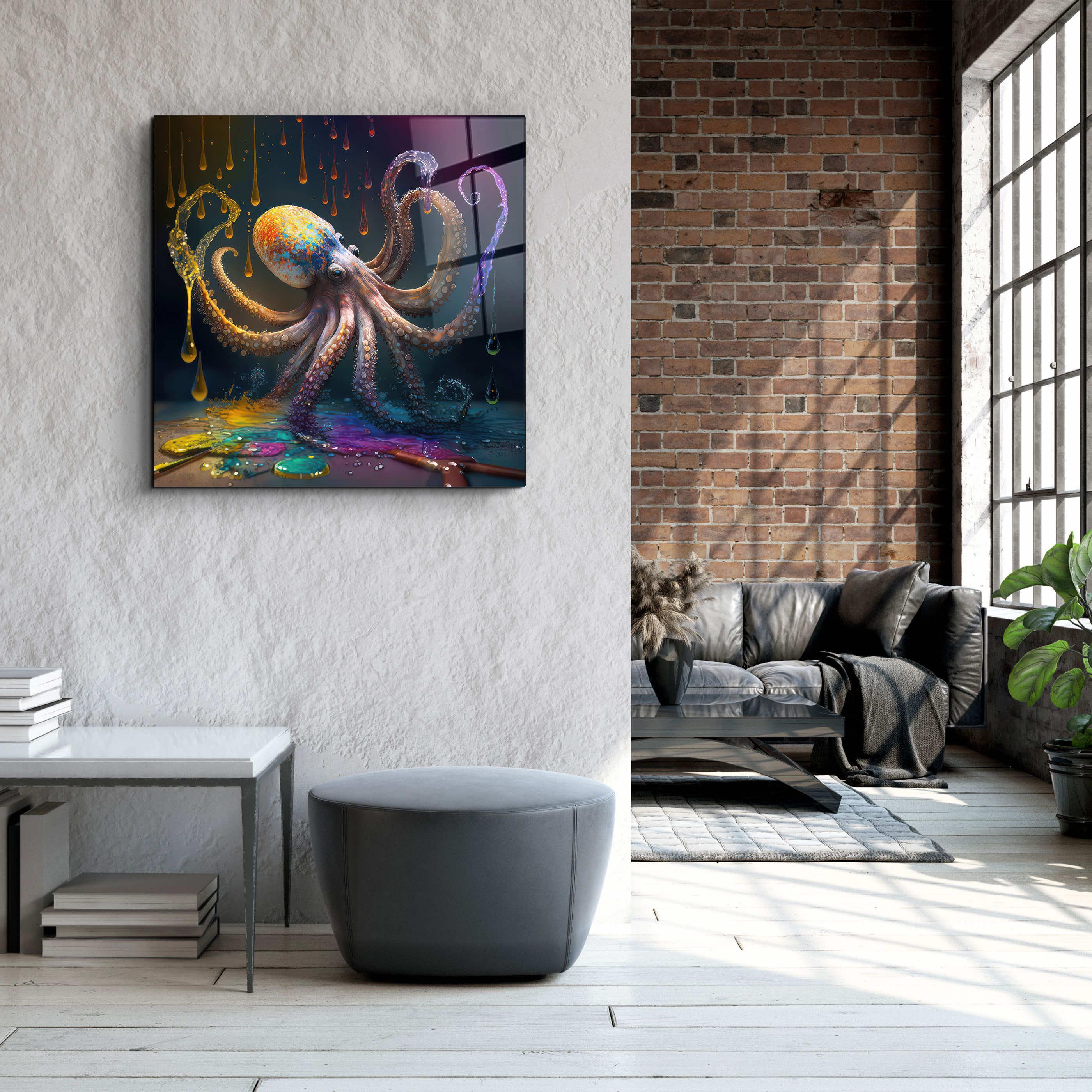 ."Painter Octo". Designers Collection Glass Wall Art - ArtDesigna Glass Printing Wall Art