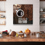 ."Custom Printing". Your Cafe - Kitchen Glass Wall Art