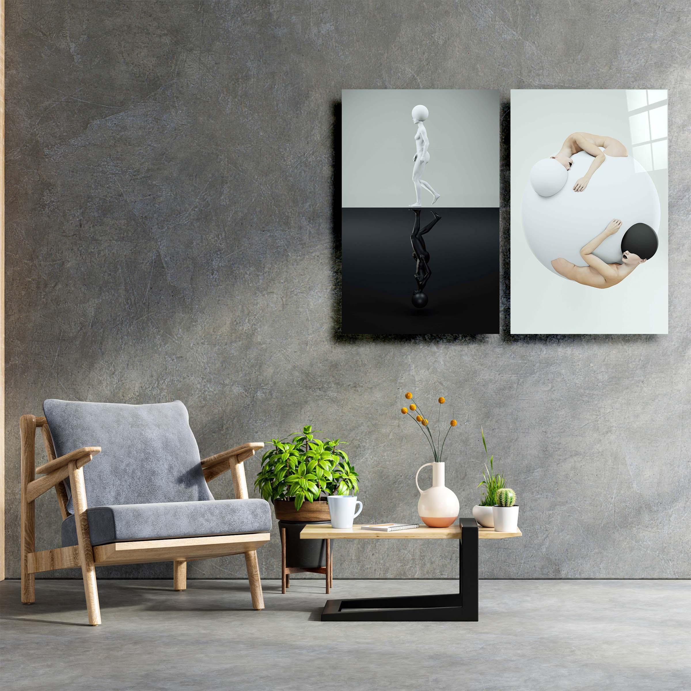 ・"SupraHeads-Duo"・Designer's Collection Glass Wall Art - ArtDesigna Glass Printing Wall Art