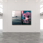 ・"Feel the Ocean-Duo"・Designer's Collection Glass Wall Art - ArtDesigna Glass Printing Wall Art