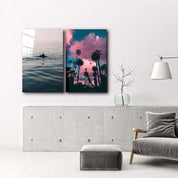 ・"Feel the Ocean-Duo"・Designer's Collection Glass Wall Art - ArtDesigna Glass Printing Wall Art