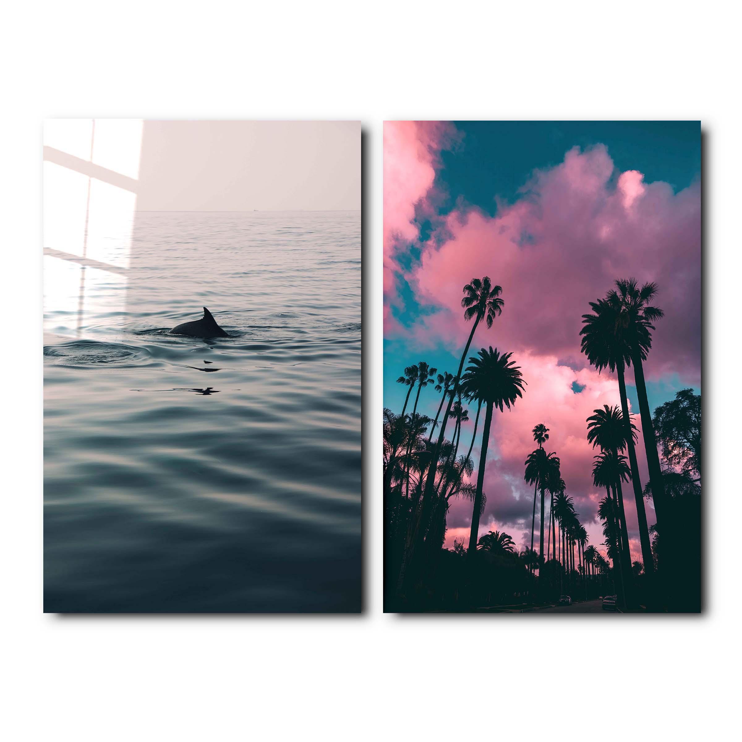 ・"Feel the Ocean-Duo"・Designer's Collection Glass Wall Art - ArtDesigna Glass Printing Wall Art