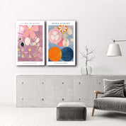 ・"Hilma Af Klint-Duo"・Designer's Collection Glass Wall Art - ArtDesigna Glass Printing Wall Art