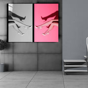 ・"Retro Socks - Duo Set"・Designer's Collection Glass Wall Art - ArtDesigna Glass Printing Wall Art