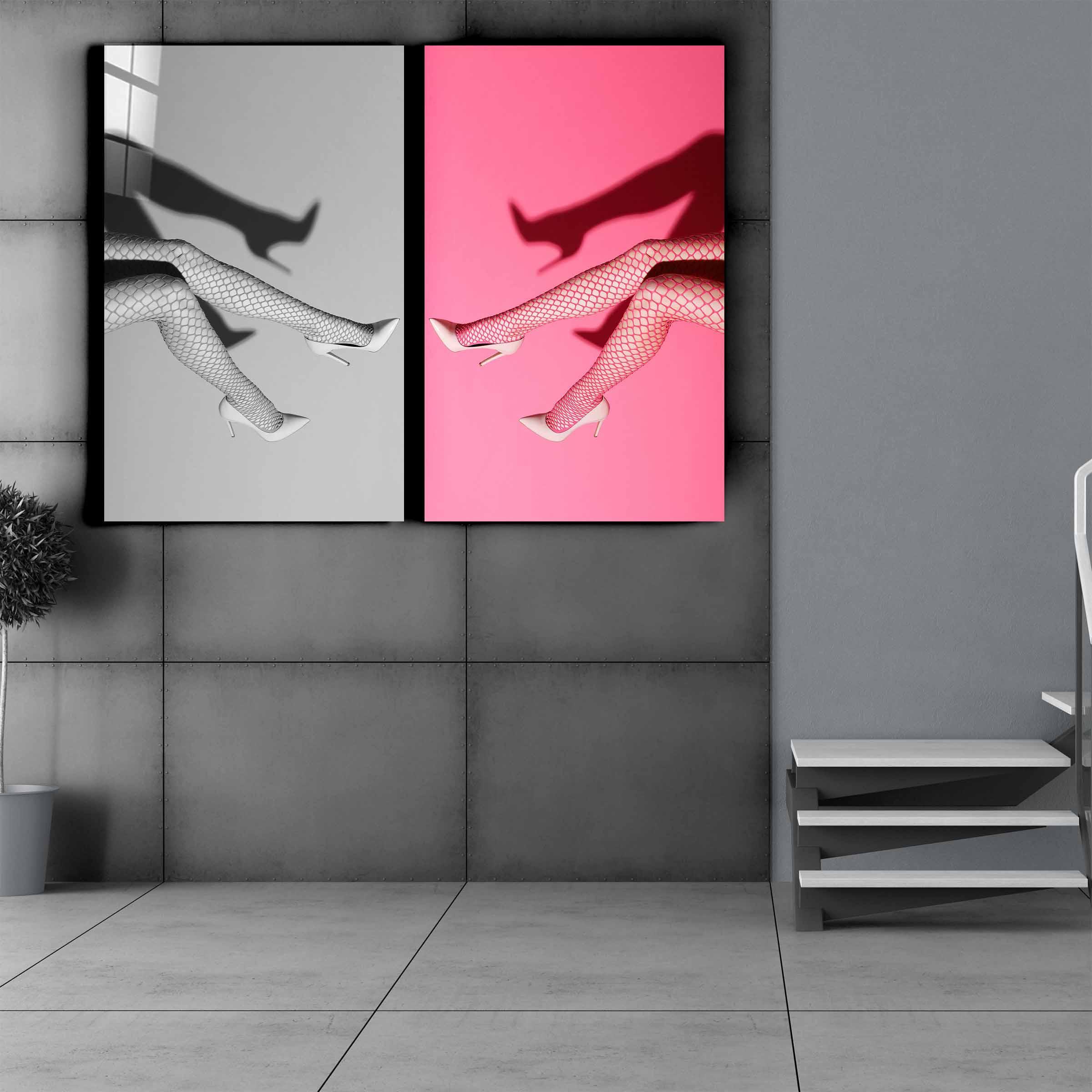 ・"Retro Socks - Duo Set"・Designer's Collection Glass Wall Art - ArtDesigna Glass Printing Wall Art