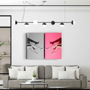 ・"Retro Socks - Duo Set"・Designer's Collection Glass Wall Art - ArtDesigna Glass Printing Wall Art