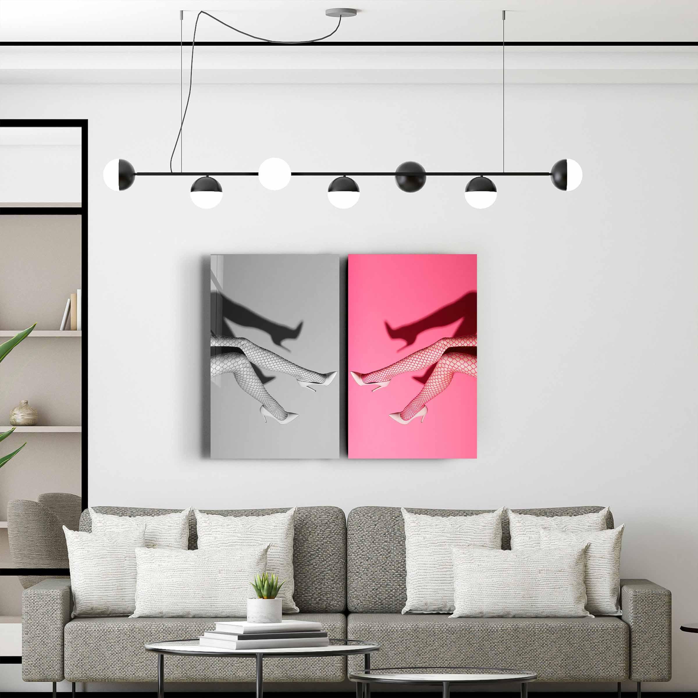 ・"Retro Socks - Duo Set"・Designer's Collection Glass Wall Art - ArtDesigna Glass Printing Wall Art