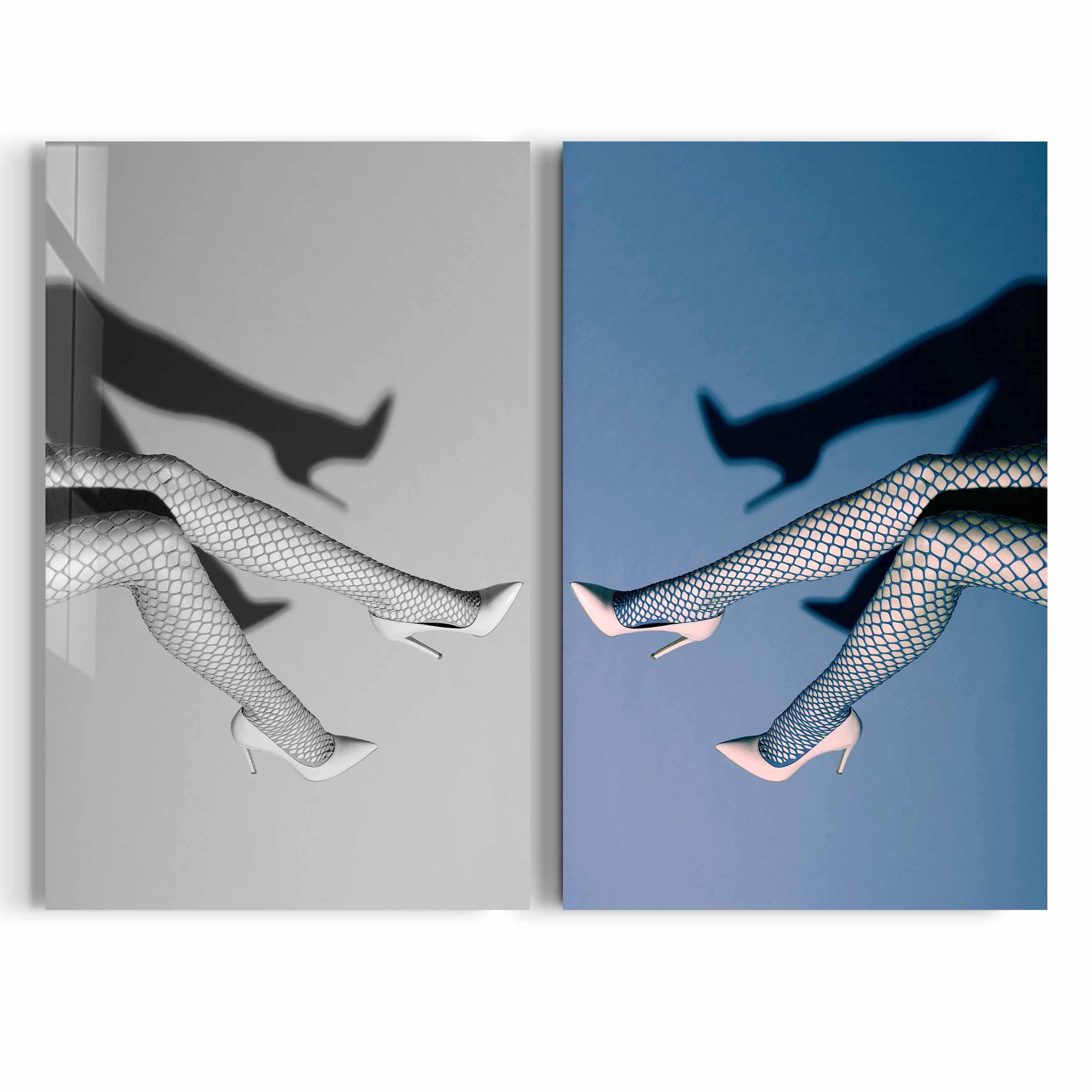 ・"Retro Socks - Duo Set"・Designer's Collection Glass Wall Art - ArtDesigna Glass Printing Wall Art