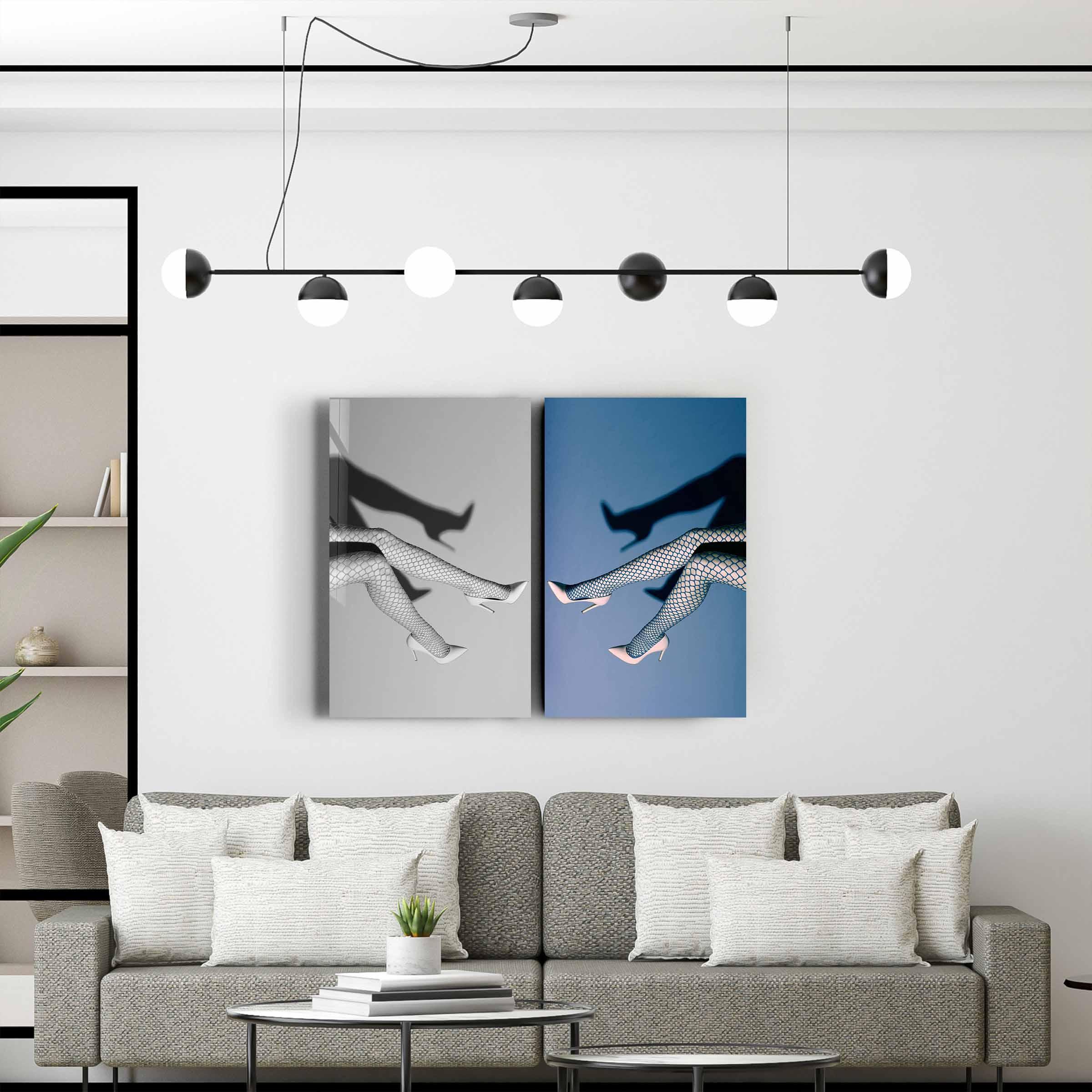 ・"Retro Socks - Duo Set"・Designer's Collection Glass Wall Art - ArtDesigna Glass Printing Wall Art