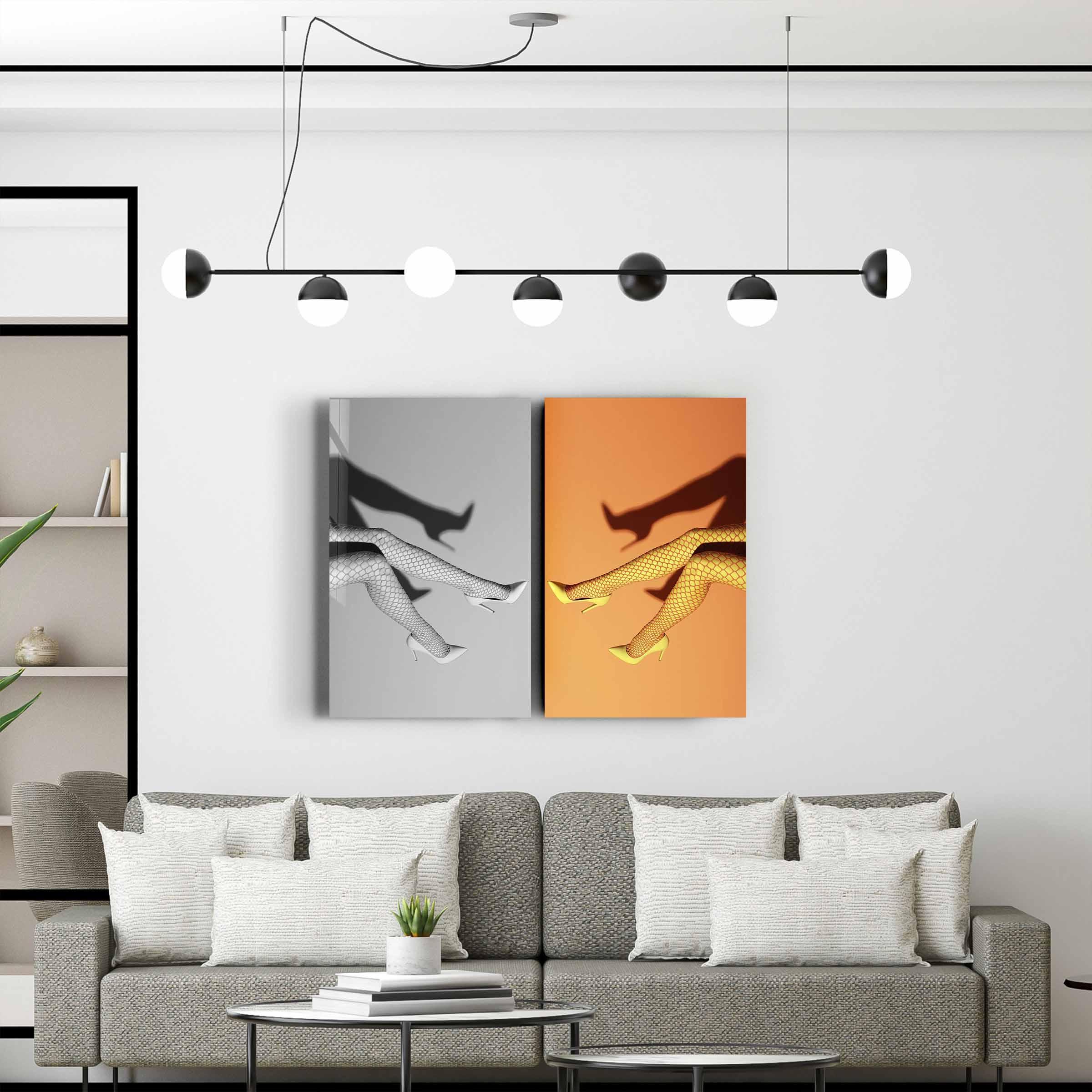 ・"Retro Socks - Duo Set"・Designer's Collection Glass Wall Art - ArtDesigna Glass Printing Wall Art