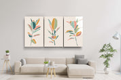 ・"Colors on Branches - Trio"・Glass Wall Art - ArtDesigna Glass Printing Wall Art