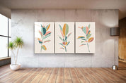 ・"Colors on Branches - Trio"・Glass Wall Art - ArtDesigna Glass Printing Wall Art