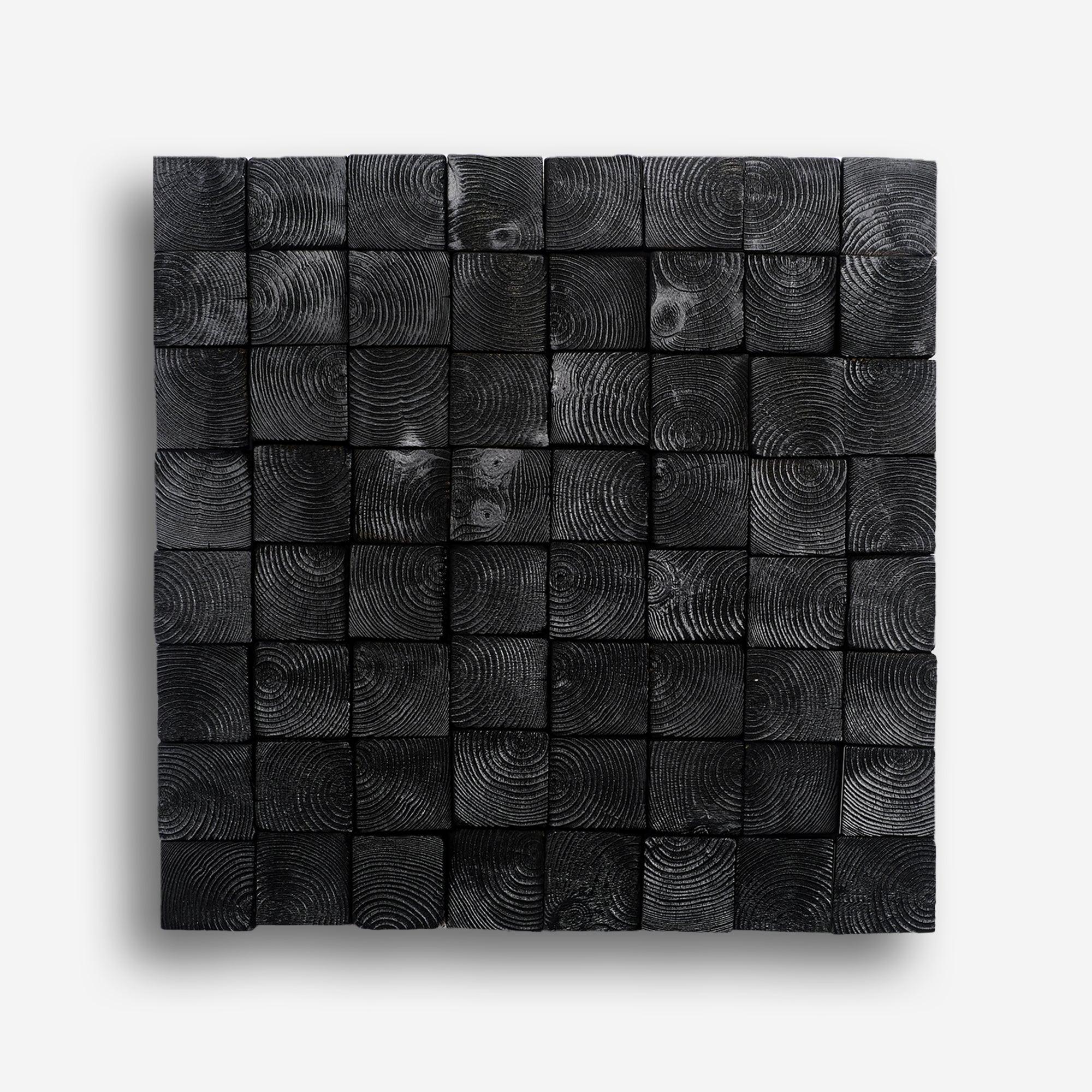 Smoked Black Wall Sculpture | Premium Wood Handmade Wall Sculpture - Artdesigna