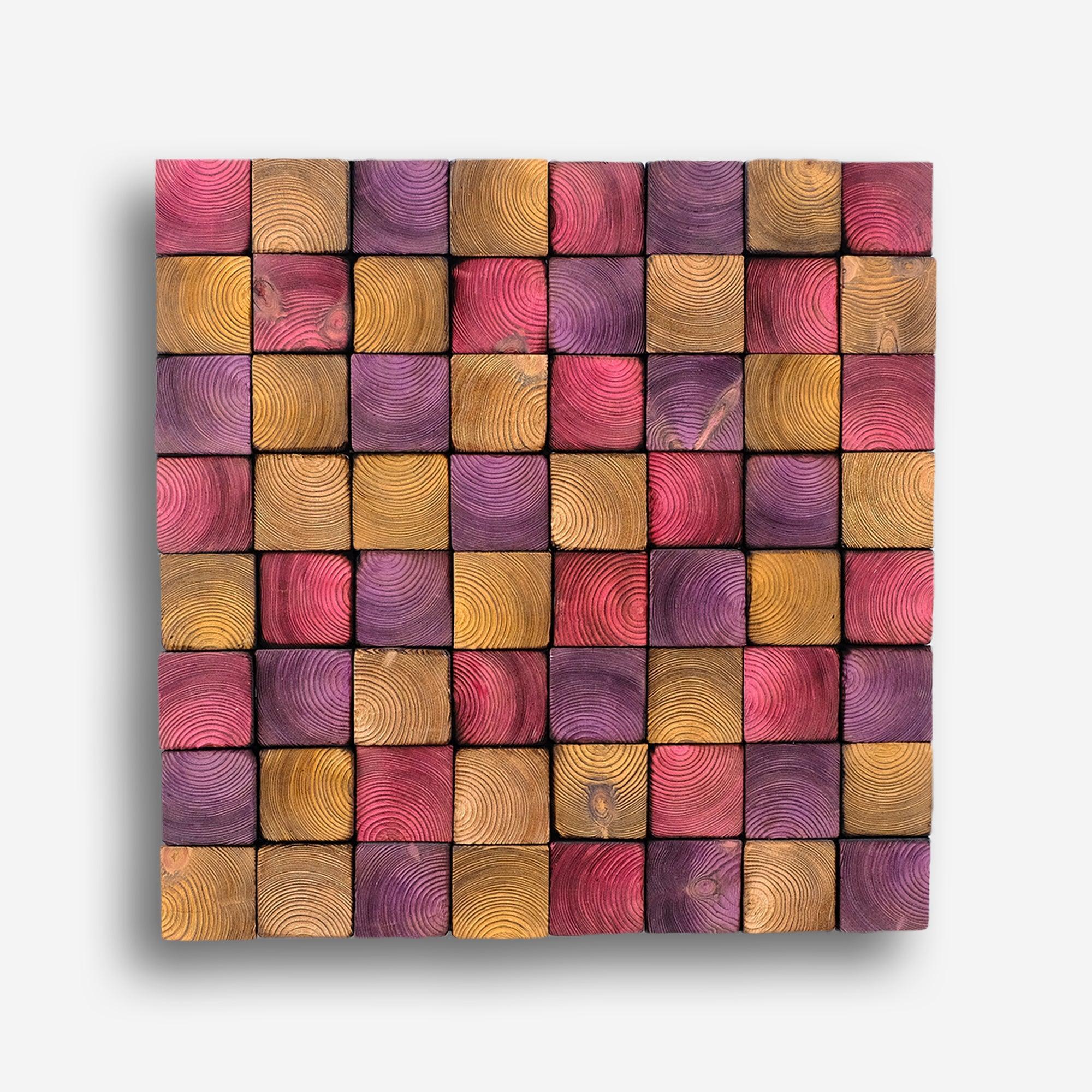 Smoked Pink Wall Sculpture | Premium Wood Handmade Wall Sculpture - Artdesigna