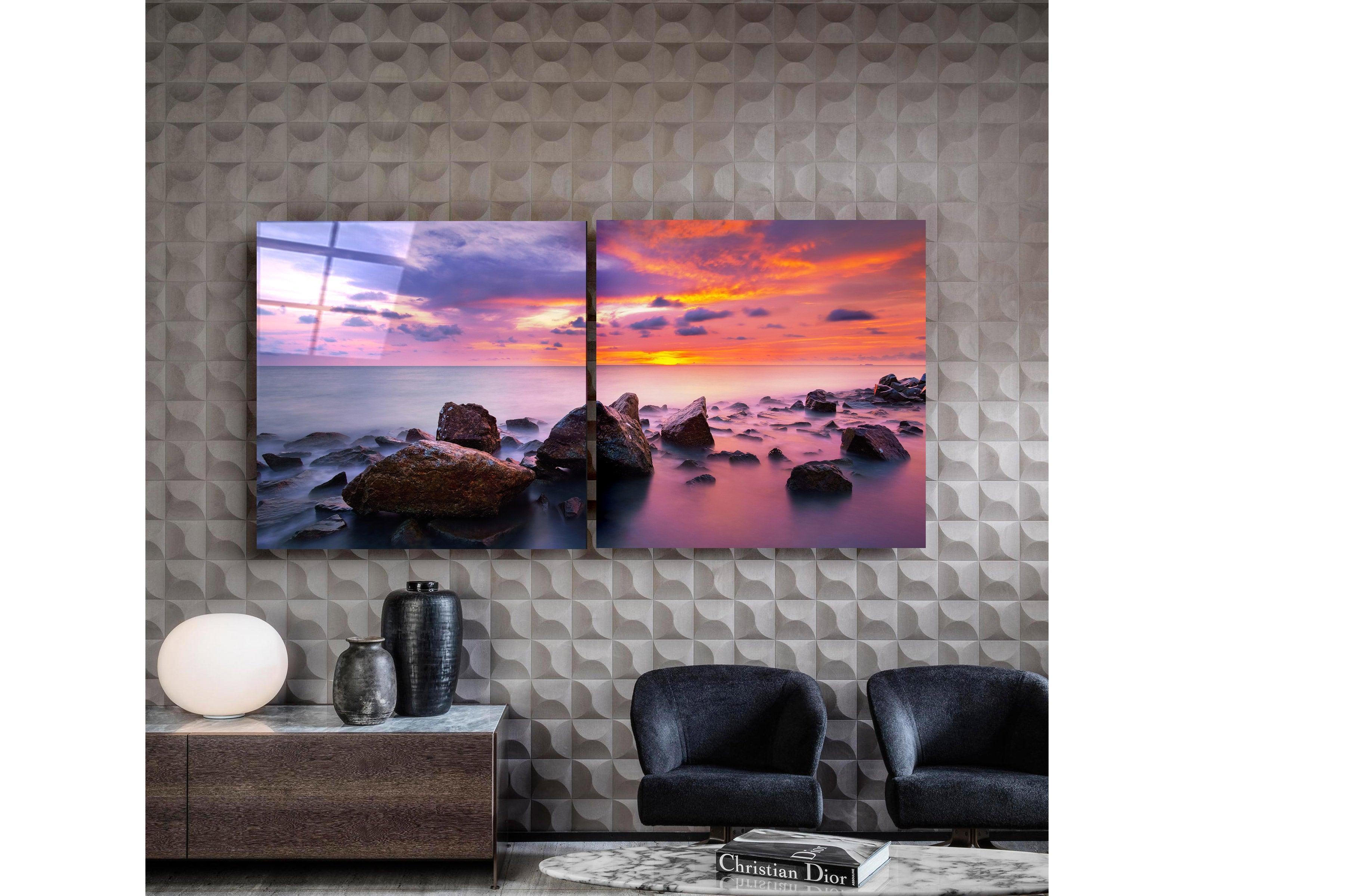 ・"Stones - Duo"・Glass Wall Art - ArtDesigna Glass Printing Wall Art