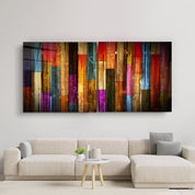 ・"Painted Wood - Duo"・Glass Wall Art - ArtDesigna Glass Printing Wall Art